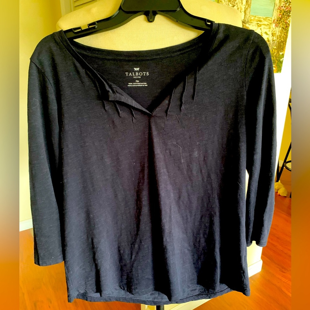Talbots Black  with 3/4 Sleeves and V-Neck, excellent condition